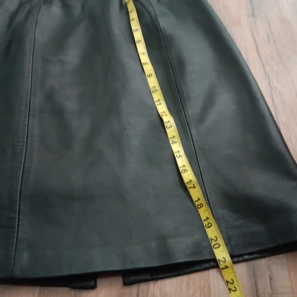Womans soft lambskin pencil skirt black sz 8 - Picture 5 of 5